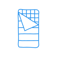 blue sleeping bag icon