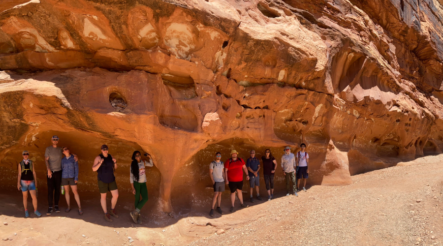 Unique rock formations in Capitol Reef